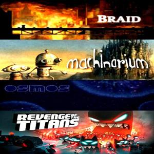 Braid + Machinarium + Osmos + Revenge of The Titans - Steam Key - Global